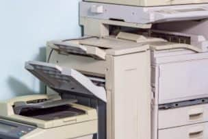 Old-Broken-Office-Equipment-Stands-On-The-Floor-In-The